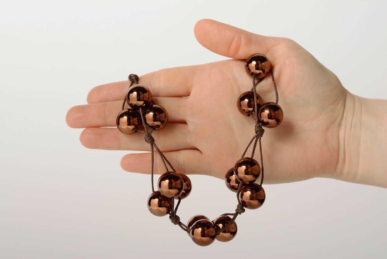 Collana di perle fatta a mano originale di moda bigiotteria da donna

 foto 4