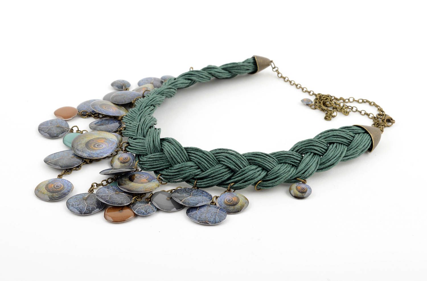Handmade Designer Schmuck Halskette für Frauen Stoff Halskette originell foto 4