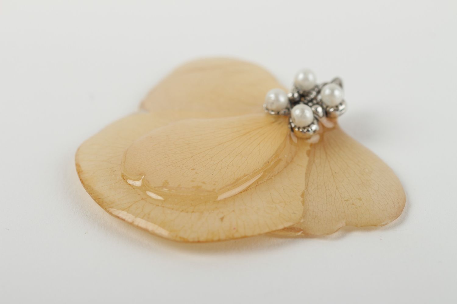 Botanic jewelry epoxy resin earrings handmade jewelry designer pendant photo 3