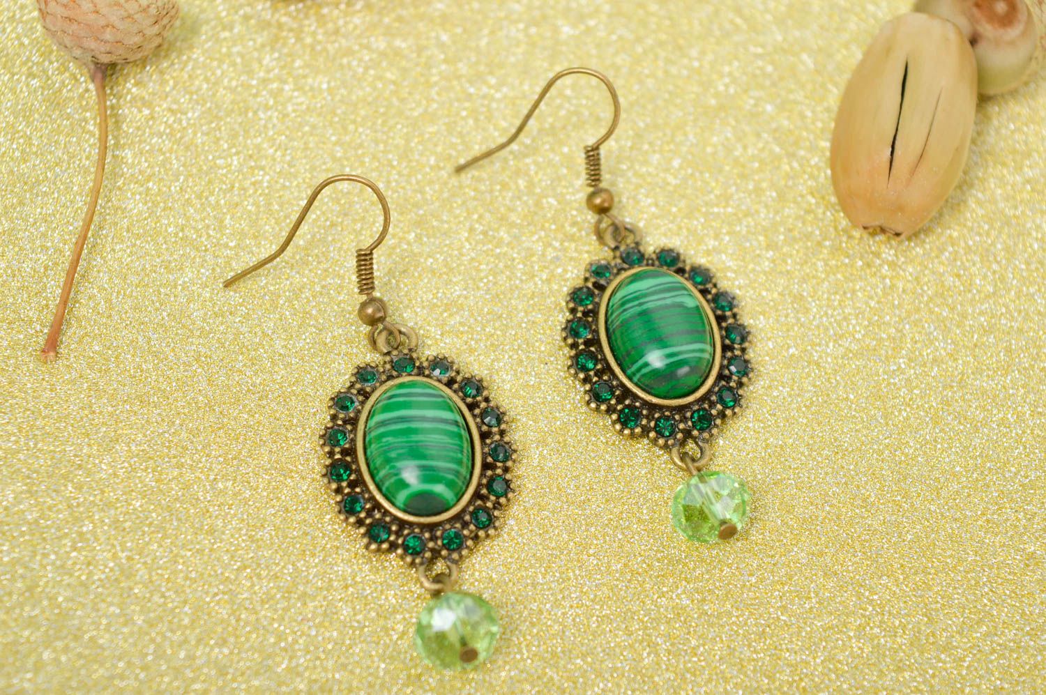 Small handmade glass bead earrings elegant beaded earrings fashion trends photo 1