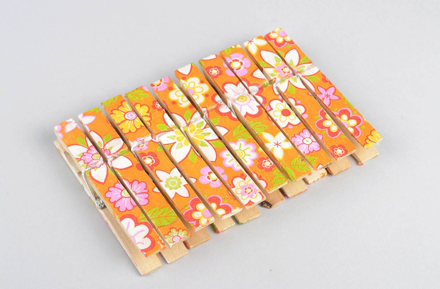 Handmade clothespins bright clothespins wooden clothespins home decor photo 1