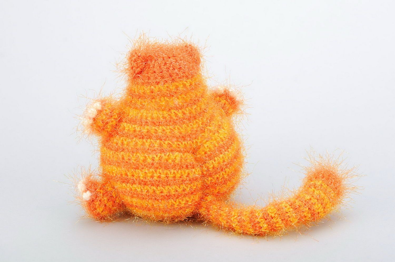 Jouet tricoté Chat roux  photo 4