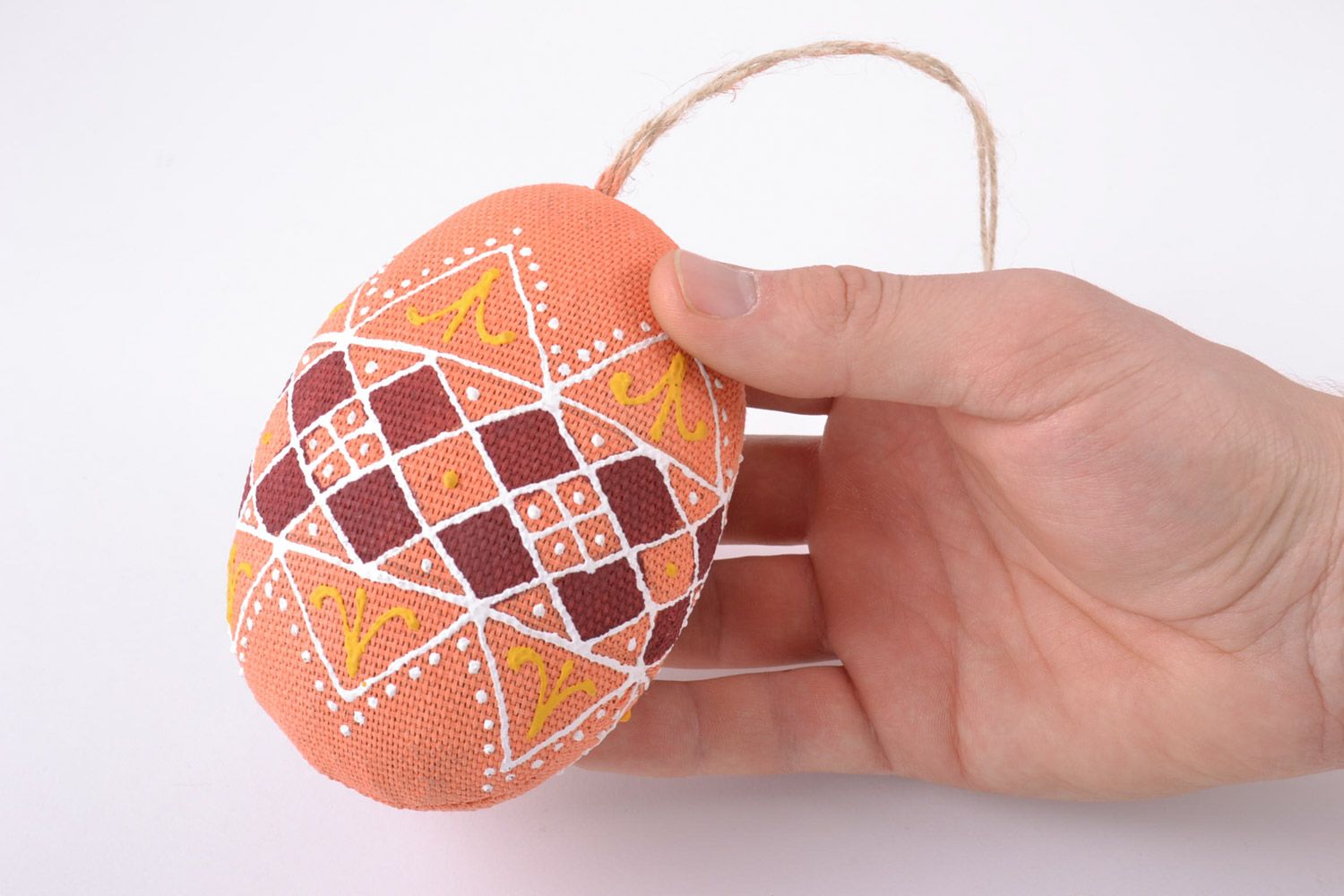 Colgante decorativo de tela con forma de huevo de Pascua artesanal aromatizado foto 5
