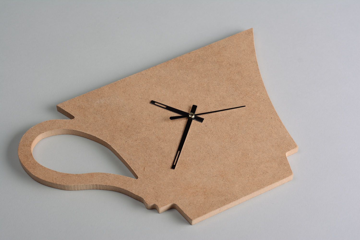 Fiberboard blank clock in the shape of cup photo 1