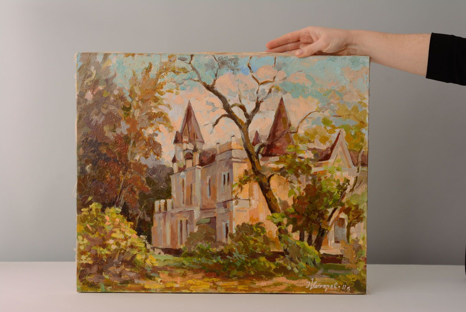 Oil cityscape painting Governor's House photo 4