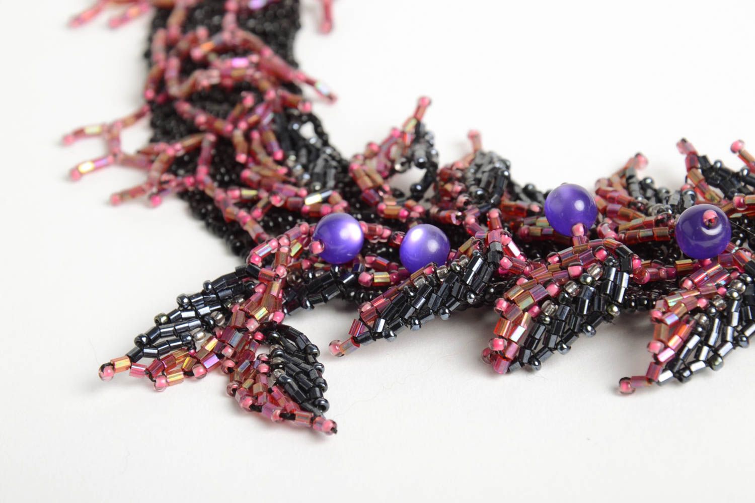 Handmade necklace beaded necklace unusual accessory unusual jewelry gift ideas photo 3