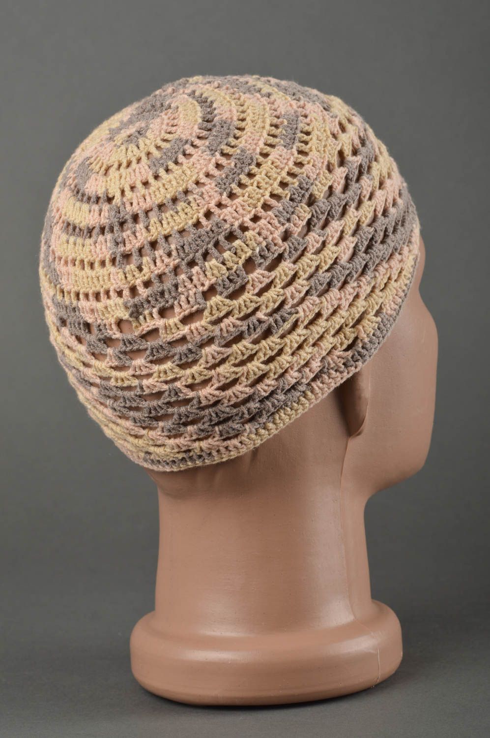 Bonnet tricot fait main Chapeau au crochet chaud d'hiver Vêtement enfant photo 2