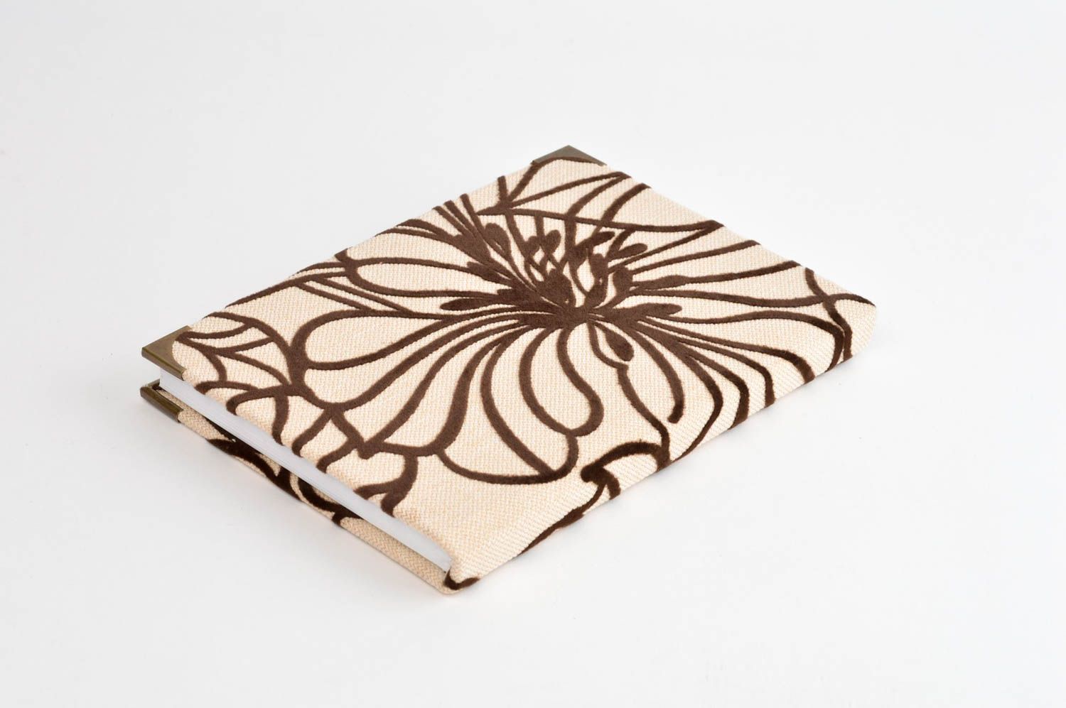 Handmade beige notebook beautiful designer notebook beige diary for girls photo 4
