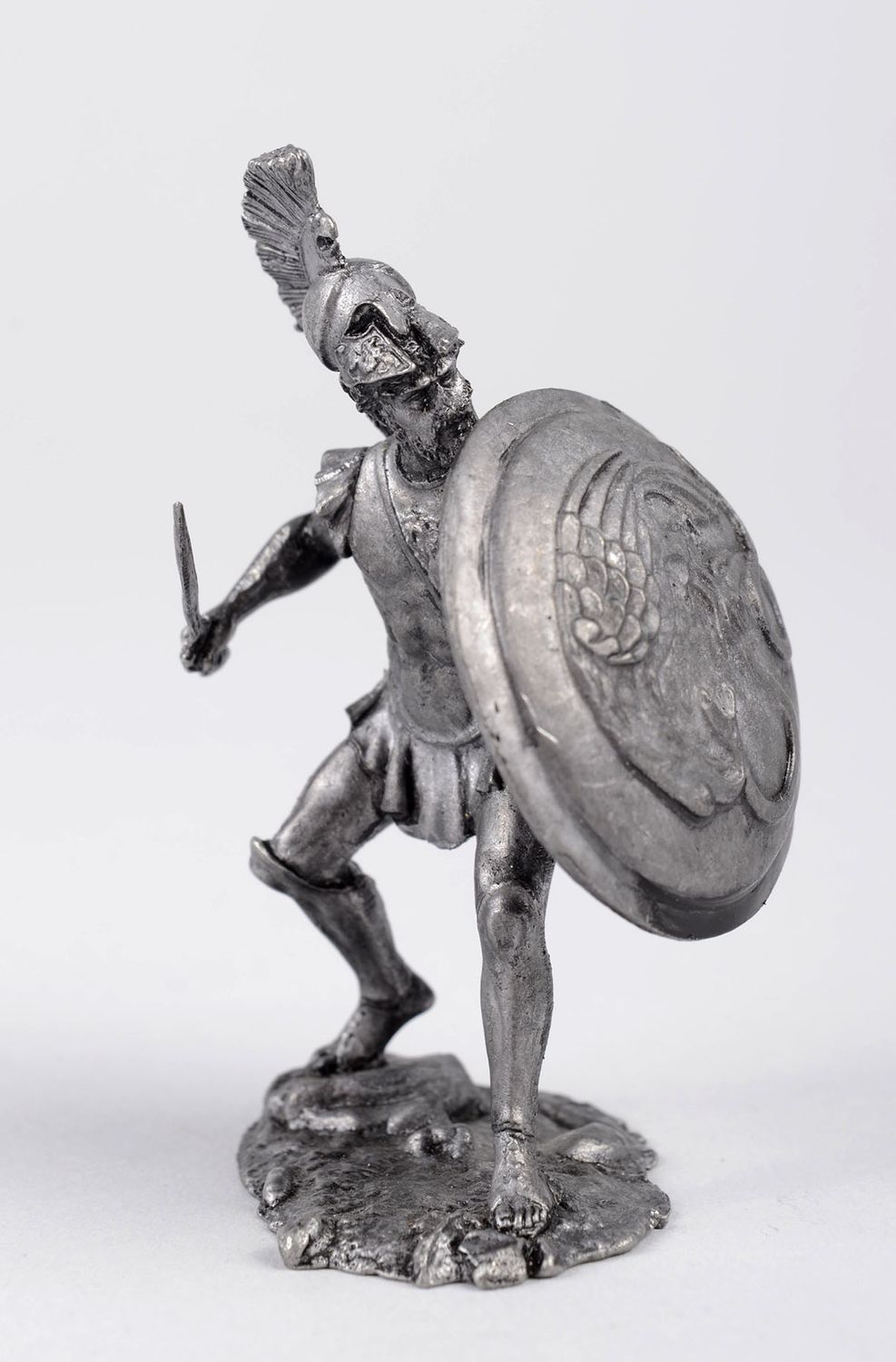 Figura artesanal de estaño guerrero valiente decoración de hogar regalo original foto 1