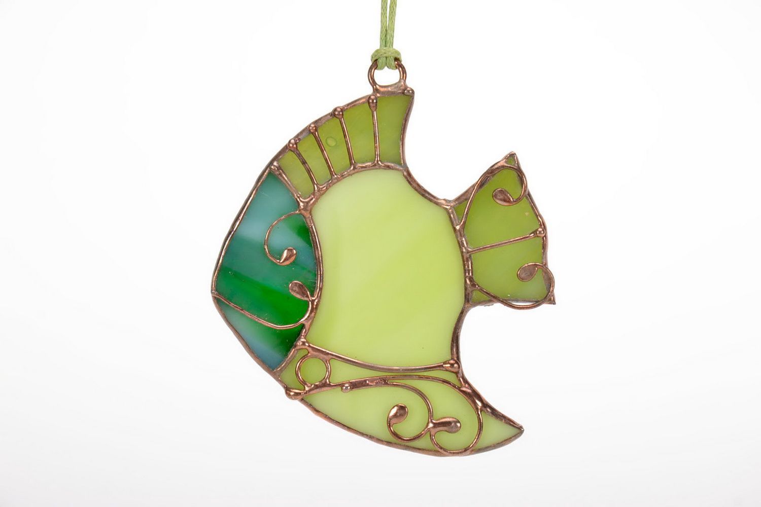 Interior stained glass pendant Fish photo 3