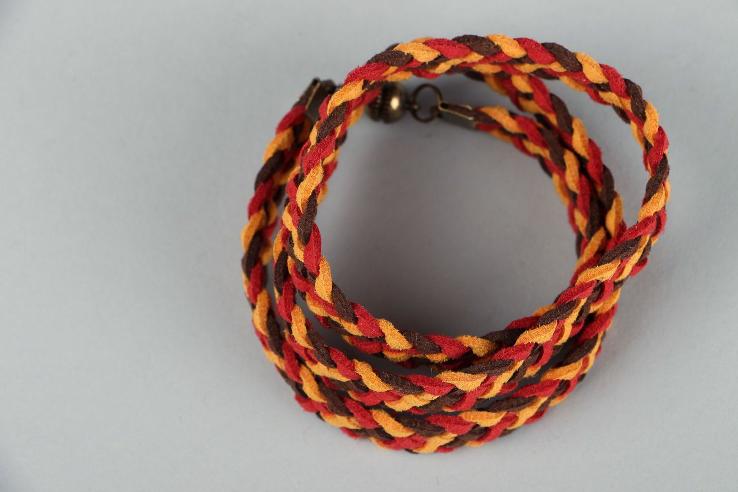Leather braided bracelet photo 1
