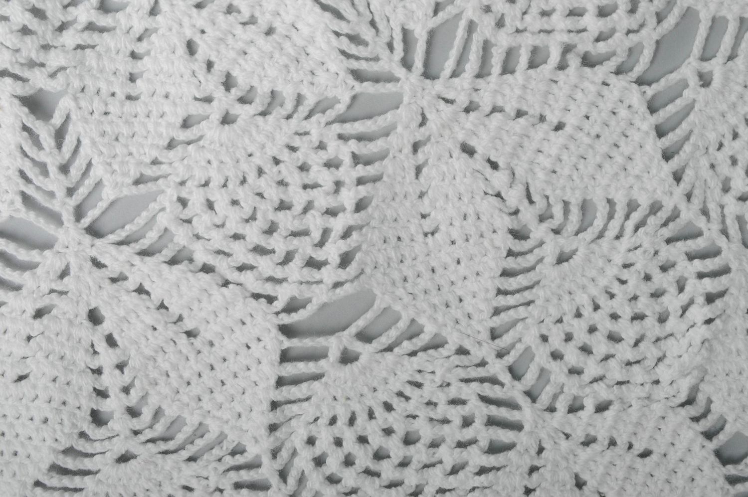 Servilleta decorativa tejida de algodón a ganchillo de color blanco  foto 3