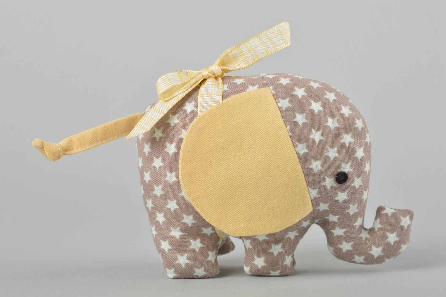 Stofftier Elefant natürliches Spielzeug Kuscheltier für Kleinkinder foto 2