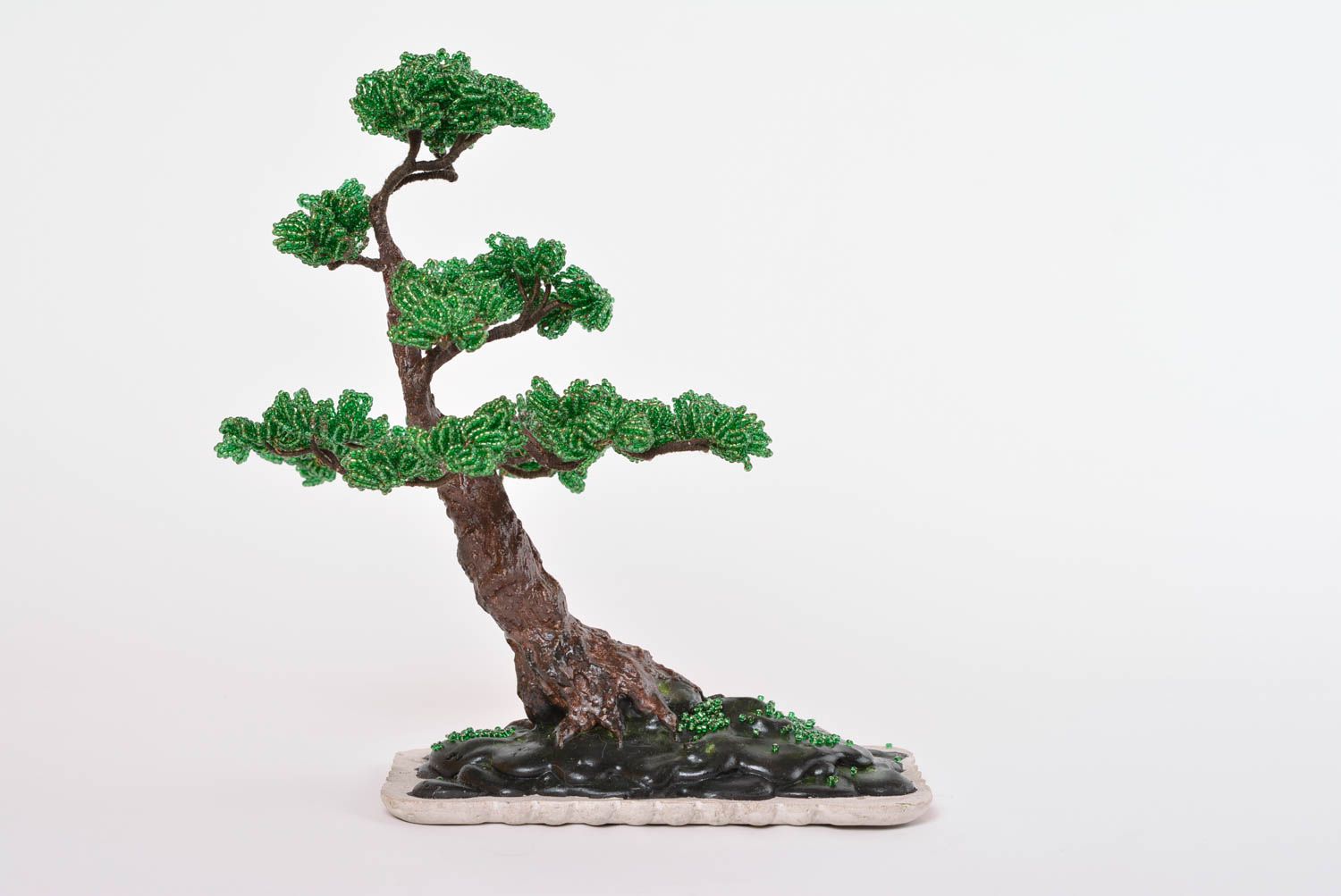 Beautiful handmade bonsai tree the topiary beaded tree decorative use only photo 1