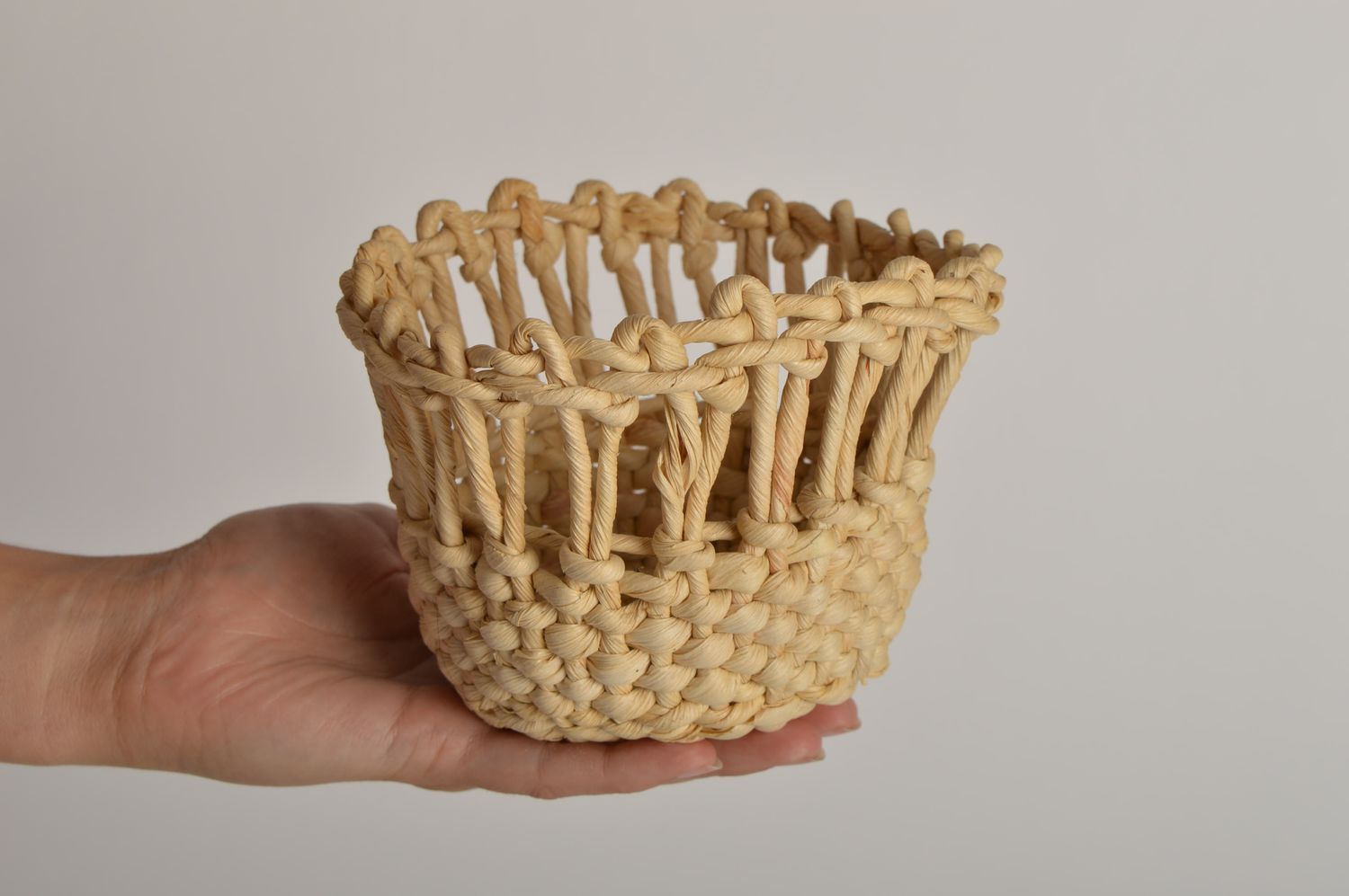 Изделие из кукурузных листьев handmade емкость для конфет декор для дома  фото 5
