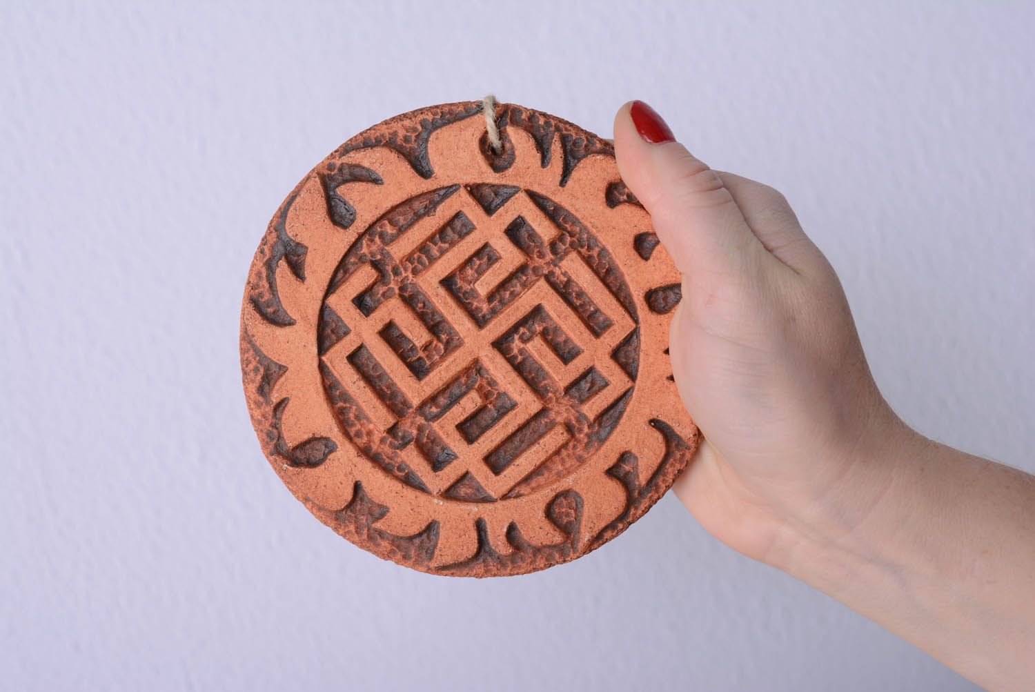 Pingente talismã de interior com o símbolo antigo eslavo de sabedoria Rodimich foto 4