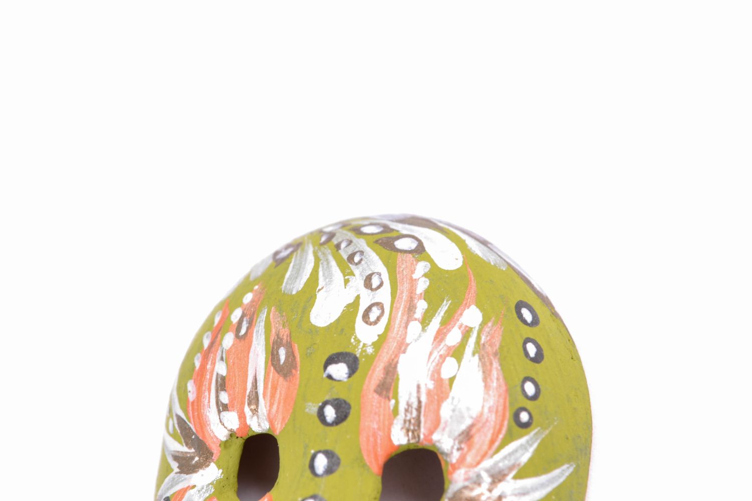 Сувенирная маска ручной работы Зелень фото 3