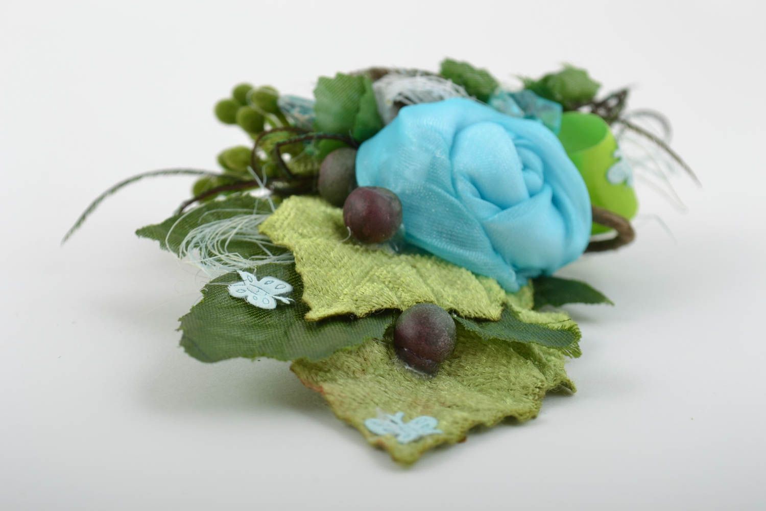 Botonier para novio artesanal accesorios de boda originales flores artificiales foto 5