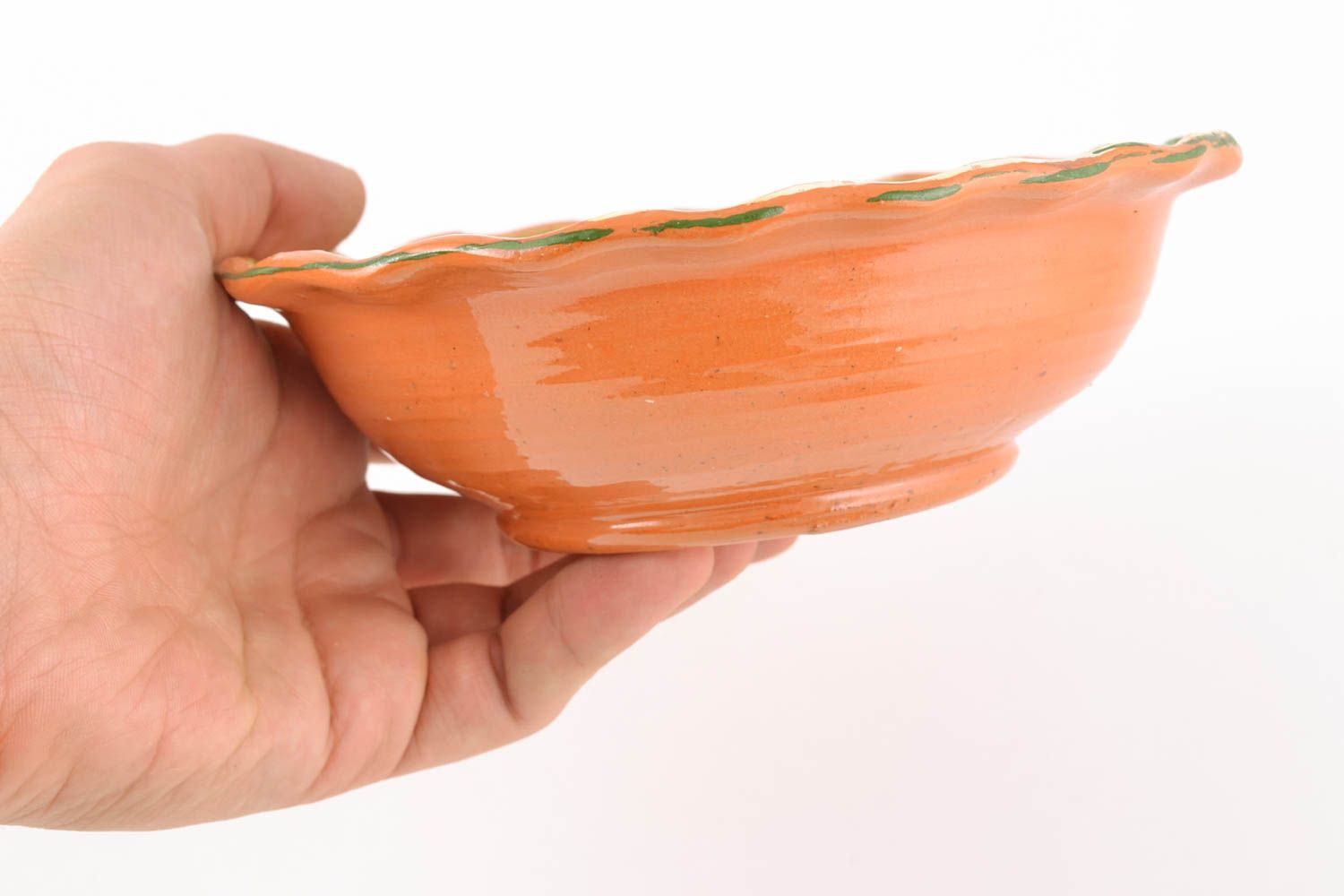 Beautiful ceramic bowl painted using flyandrovka technique photo 5