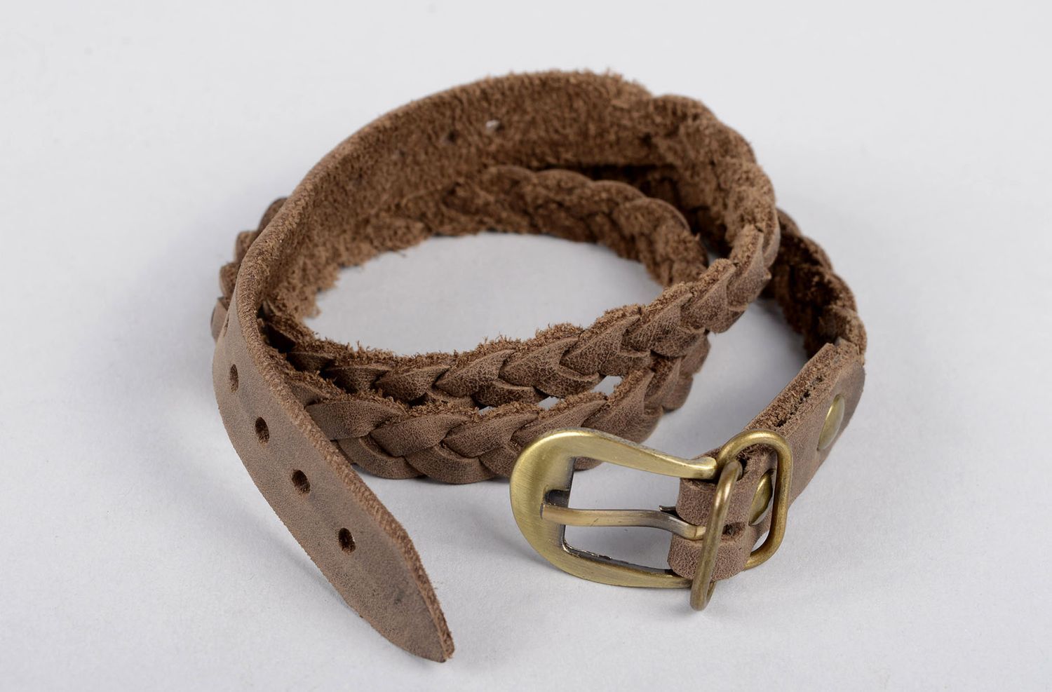 Unusual handmade leather bracelet fashion trends artisan jewelry leather goods photo 4