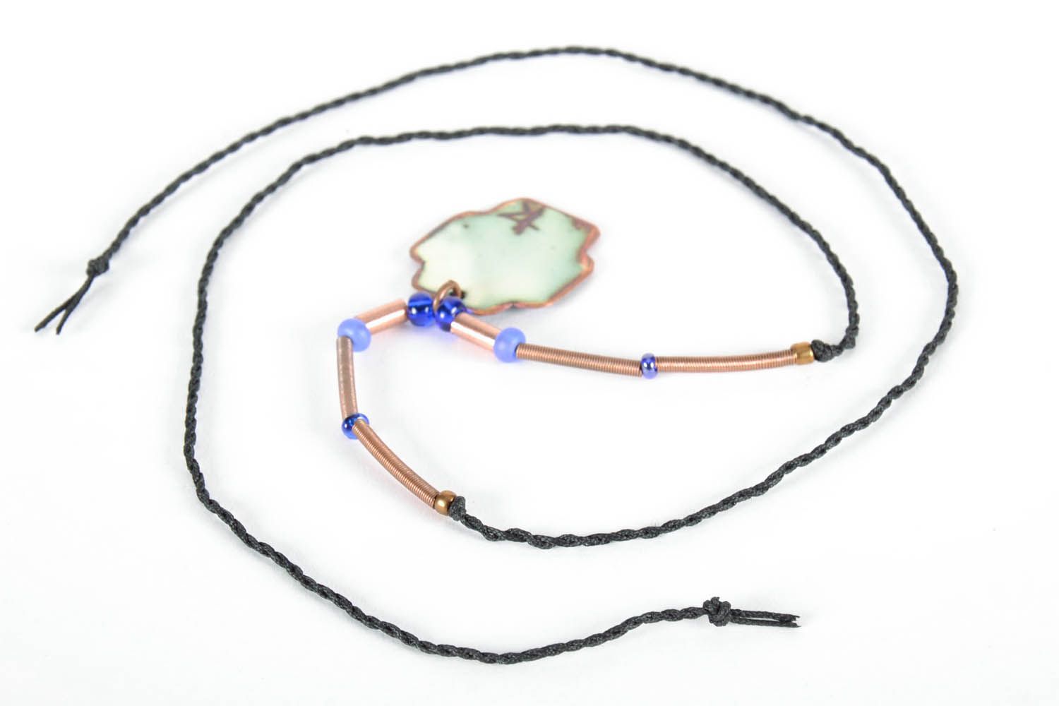 Copper pendant with enamel photo 3