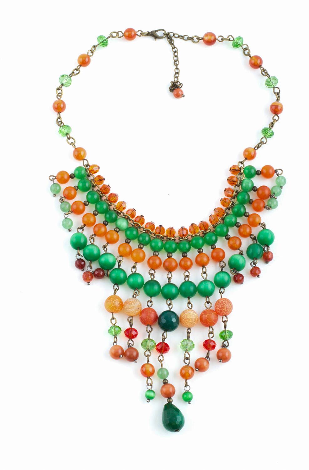 Handmade stylish necklace trendy elegant necklace bright accessory for women photo 3