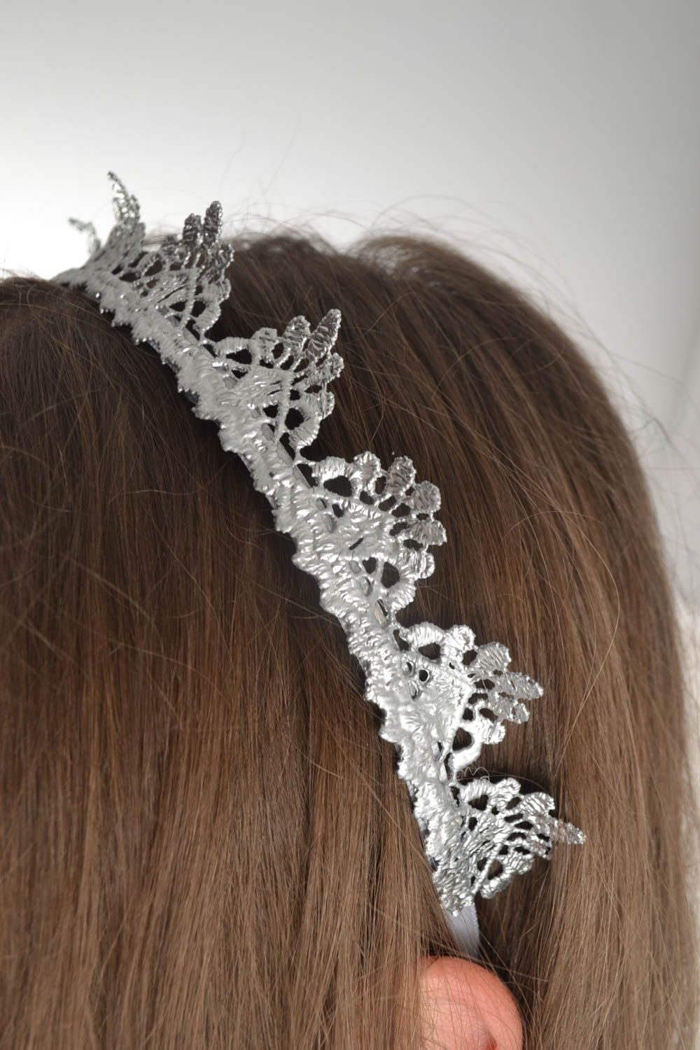 Diadema para el pelo artesanal corona para el cabello accesorio para el pelo foto 1