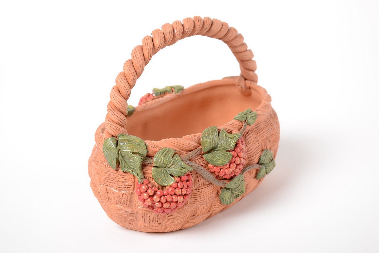 Clay handmade bowl for sweets beautiful unusual pot stylish kitchen decor photo 3