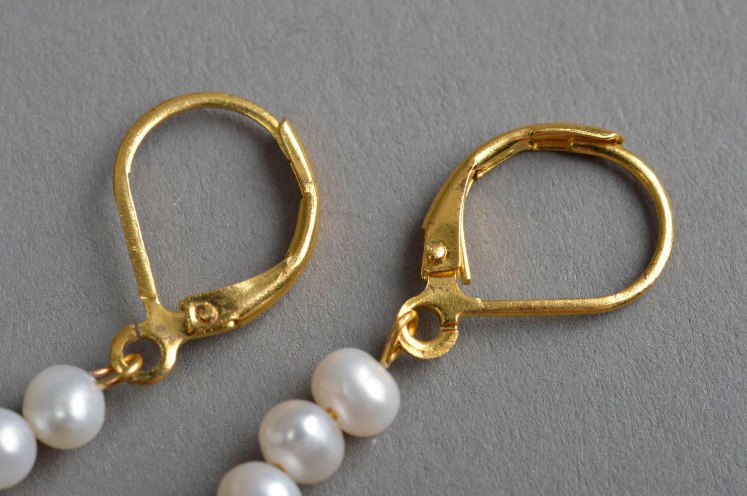Pendientes hechos a mano con perlas de río regalo original accesorio de moda foto 5