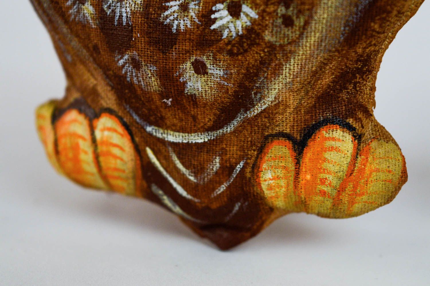 Peluche hibou brun en coton décorative faite main parfumée à suspendre photo 5