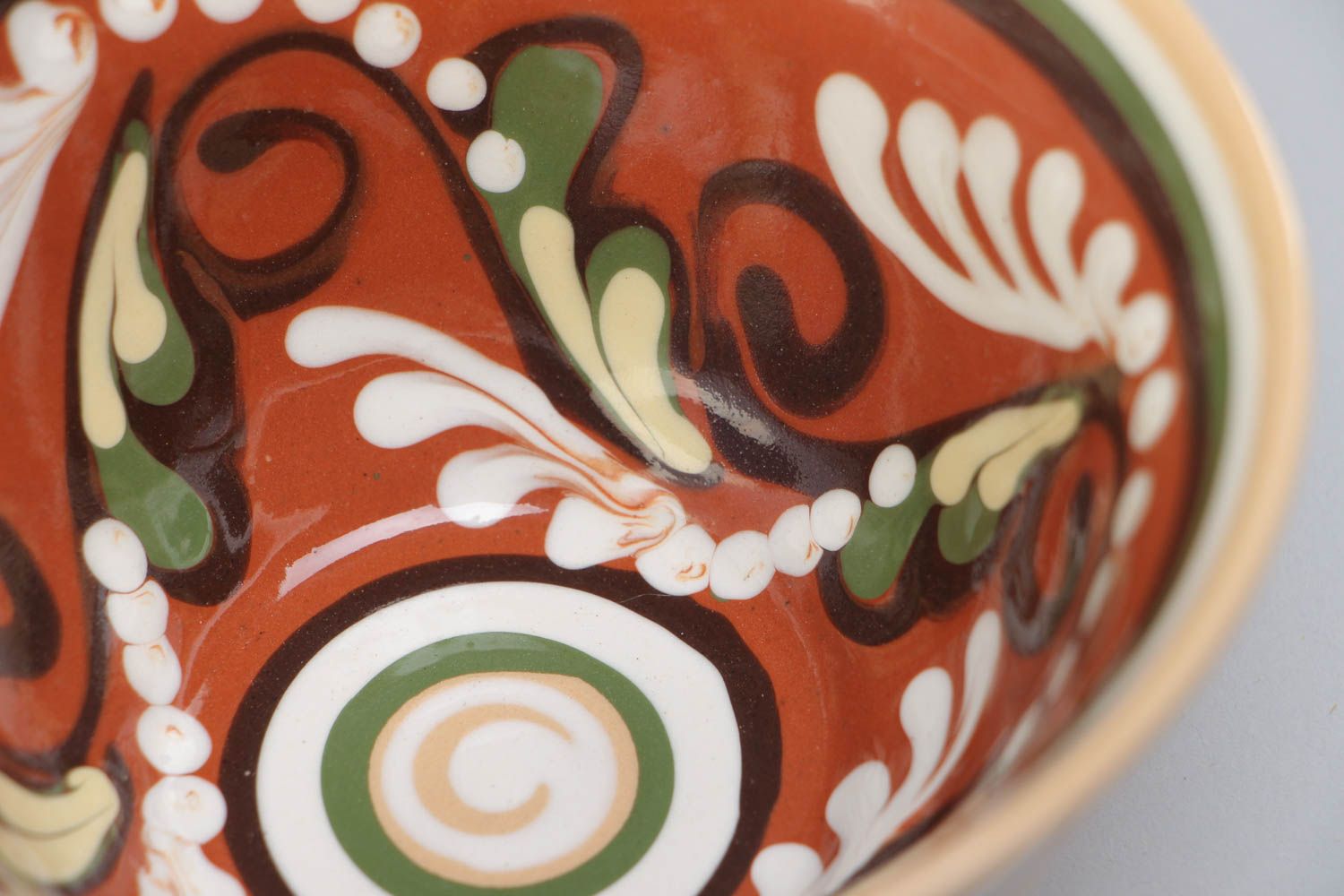 Escudilla de cerámica hecha a mano y pintada con barniz 250 ml foto 4