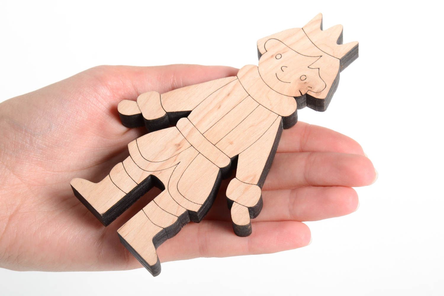 Figur zum Bemalen handmade Prinz Holz Rohling Miniatur Figur für Handarbeit foto 4