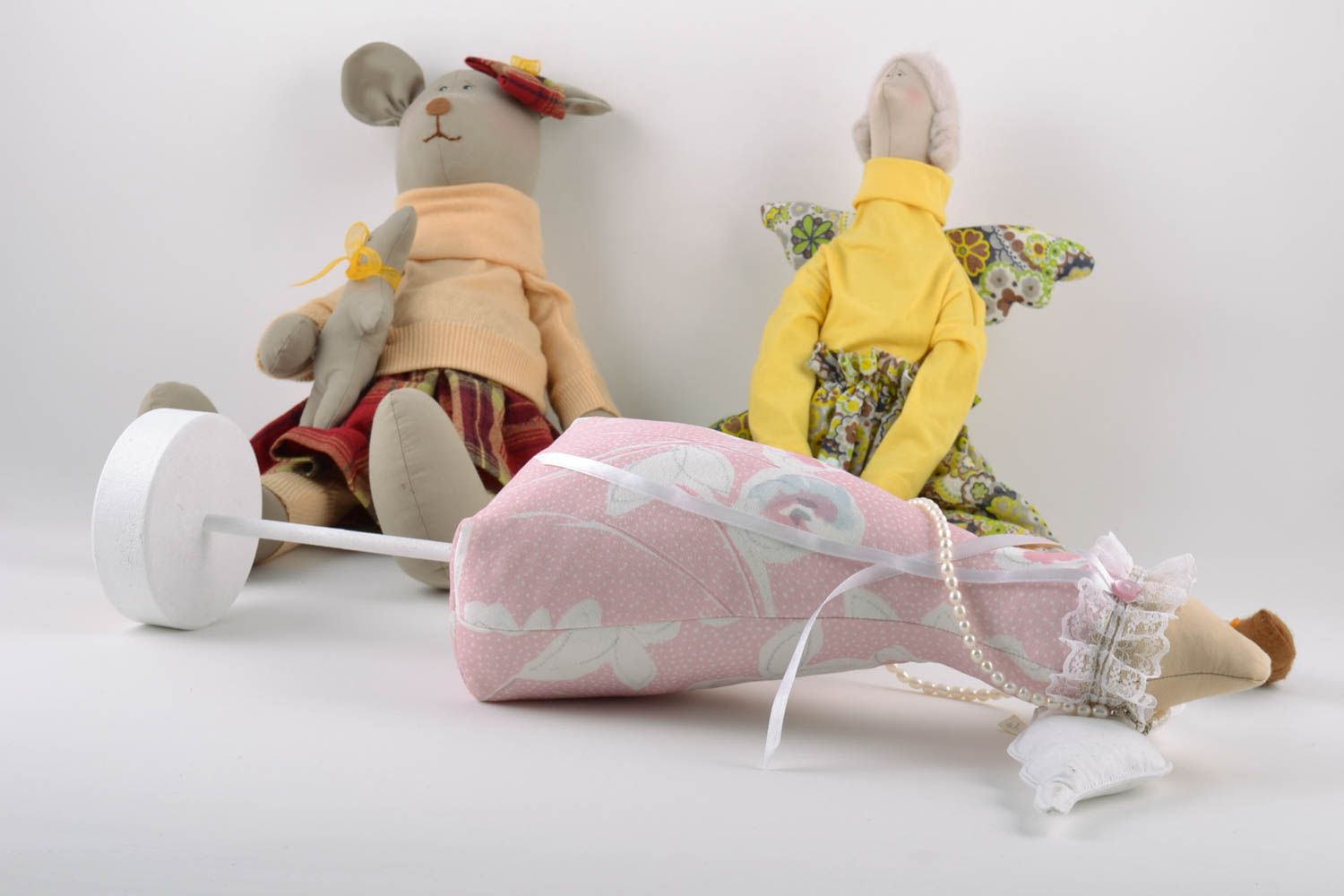 Handmade Nadelkissen Puppe aus echten Stoffen Geschenk für Frauen originell foto 5