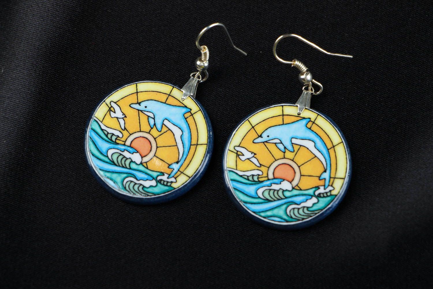Earrings Dolphins photo 2