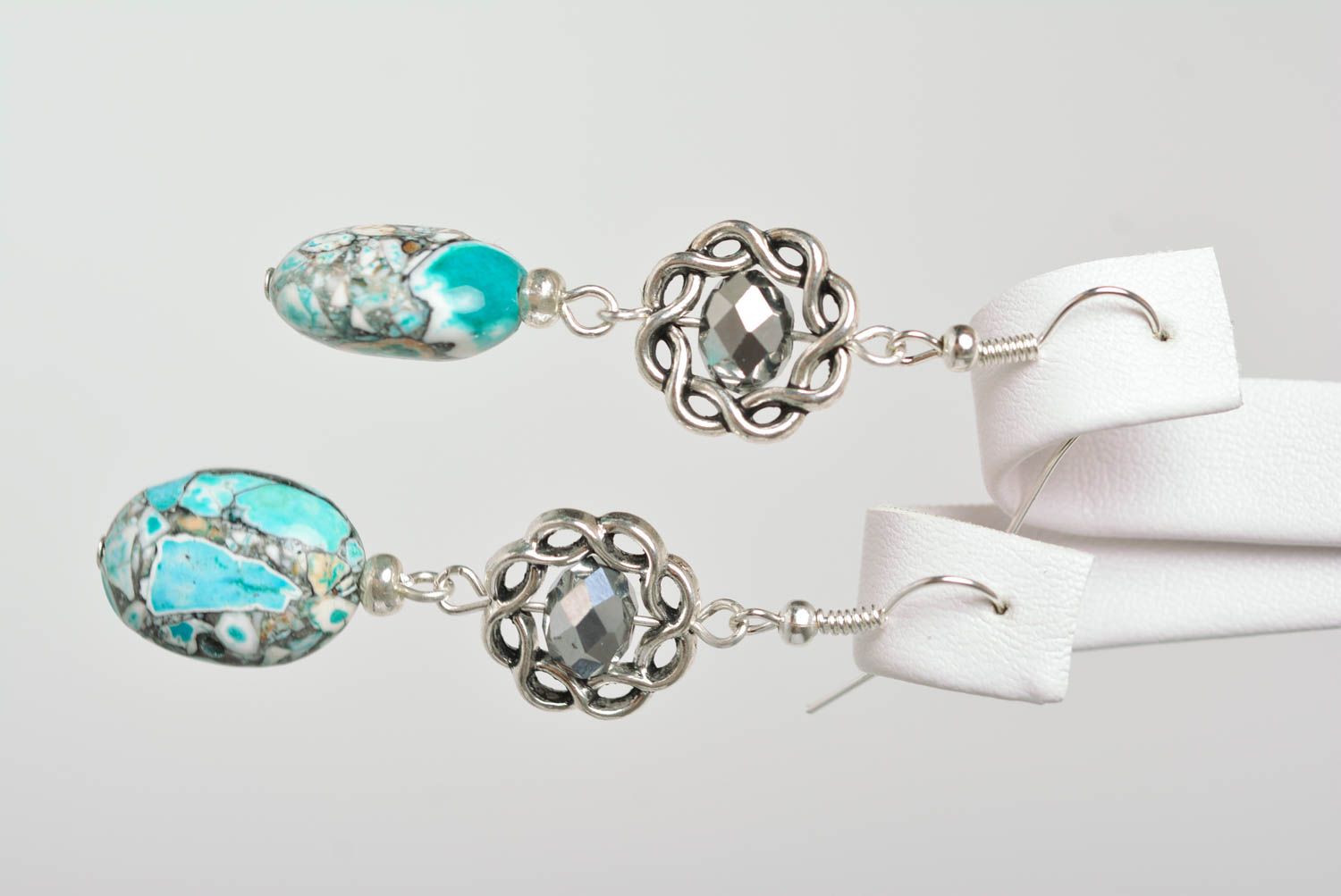 Handmade designer beautiful earrings unusual earrings with charms cute jewelry photo 1