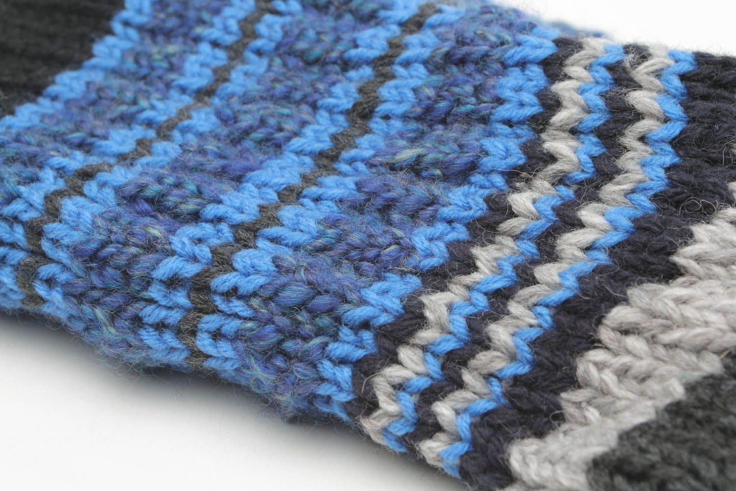 Knitted semi-woolen socks photo 2