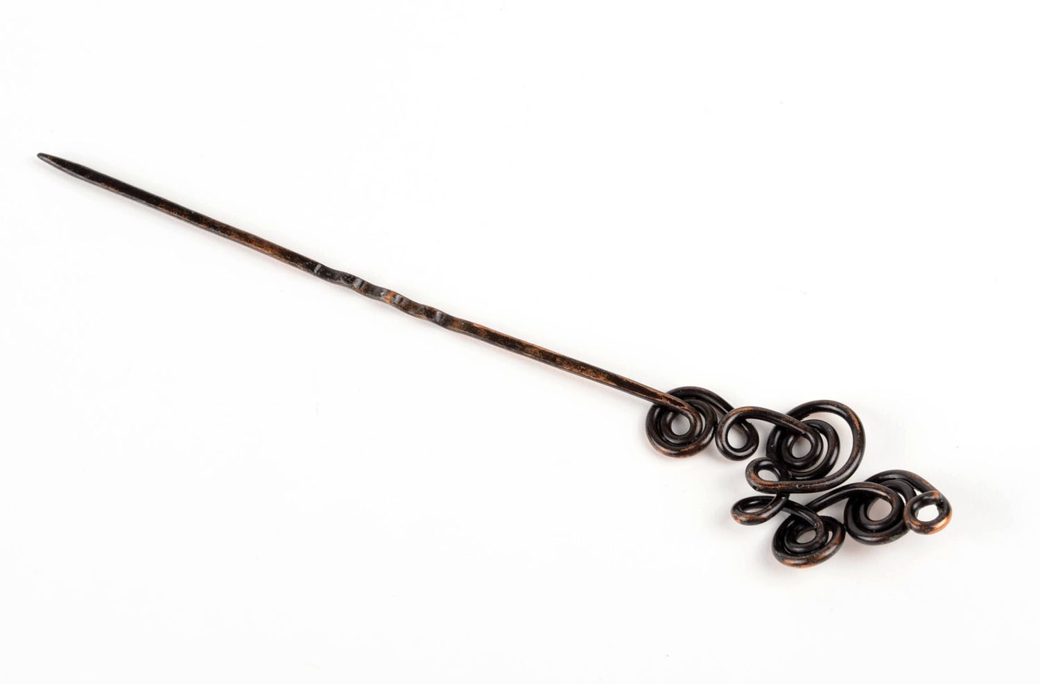 Handmade hair pin copper hair pin unusual hair accessory gift for women photo 2