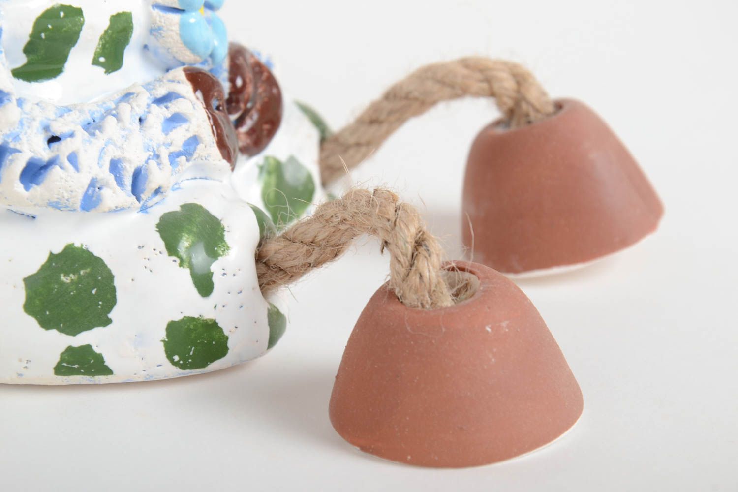 Hucha de cerámica hermosa hecha a mano elemento decorativo regalo original foto 4