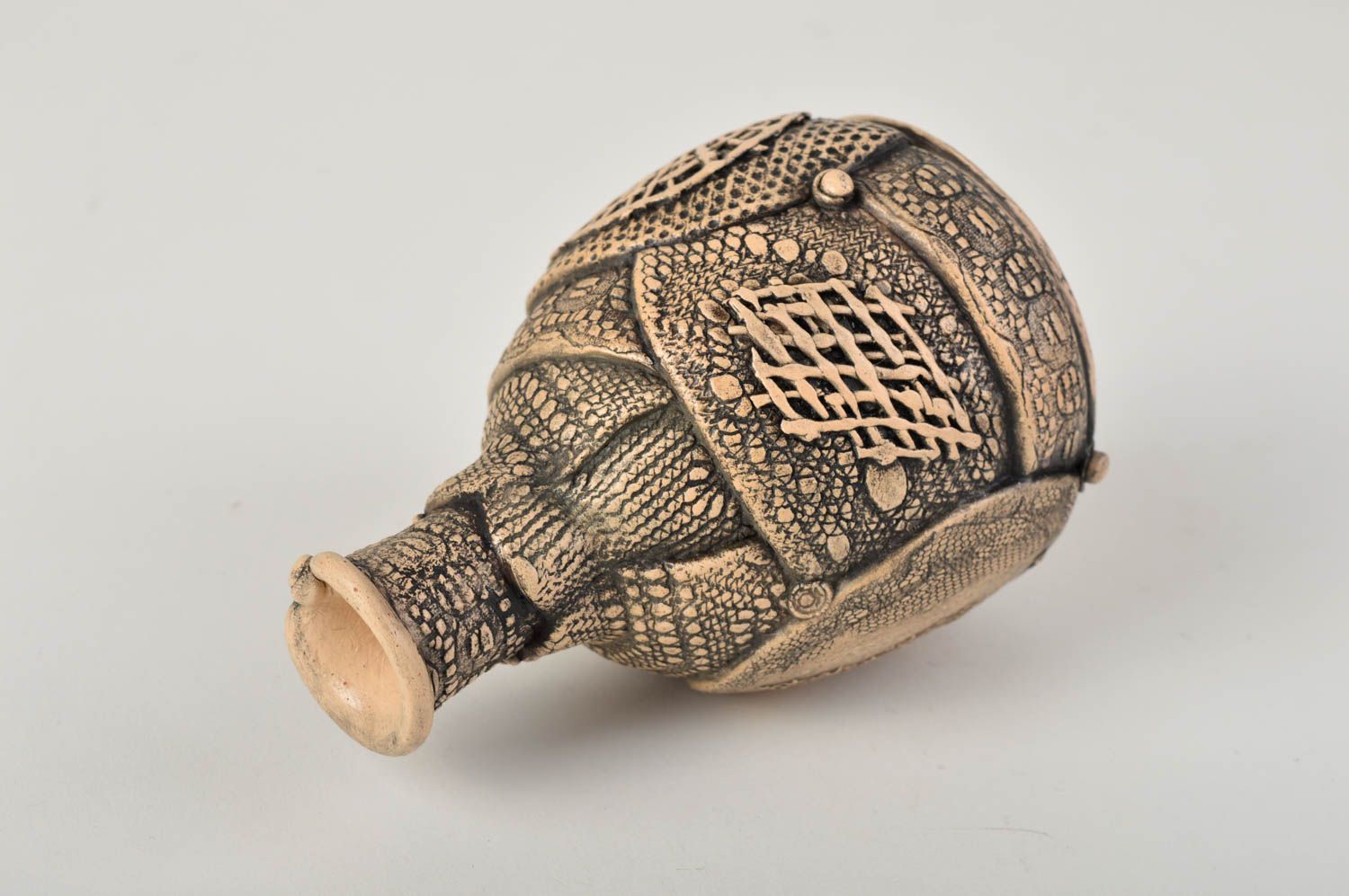 Handgemachte Keramik Haus Deko Keramik Vase Geschenk für Frau mit Muster foto 2