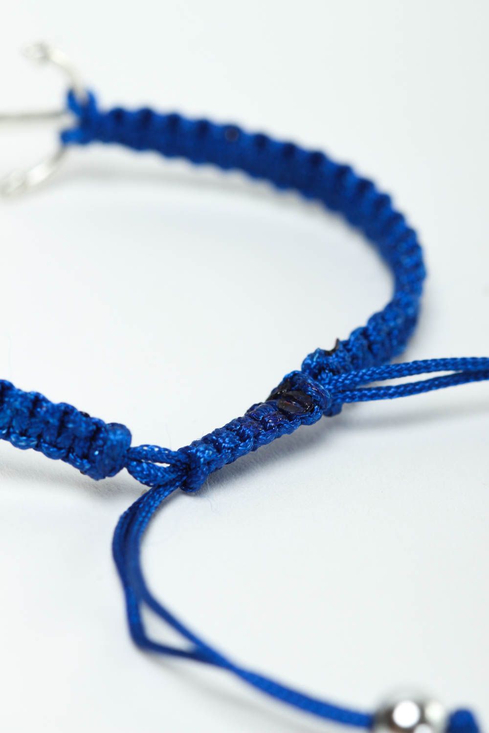 Geflochtenes Armband handmade Amulett Armband Accessoires für Frauen in Blau foto 4