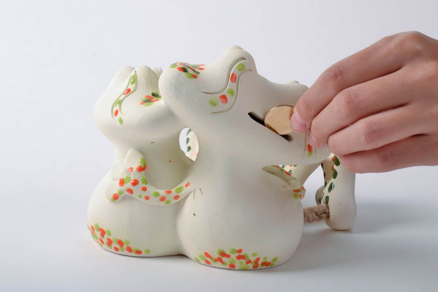 Ceramic money box Frogs in Love photo 4