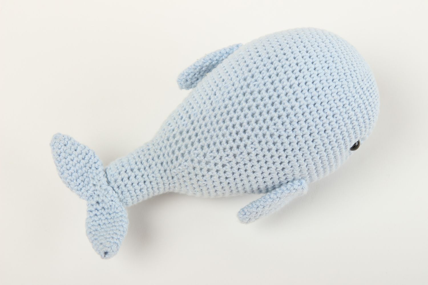 Handmade soft toy whale baby toy decorative crocheted toy toy for kids  photo 2