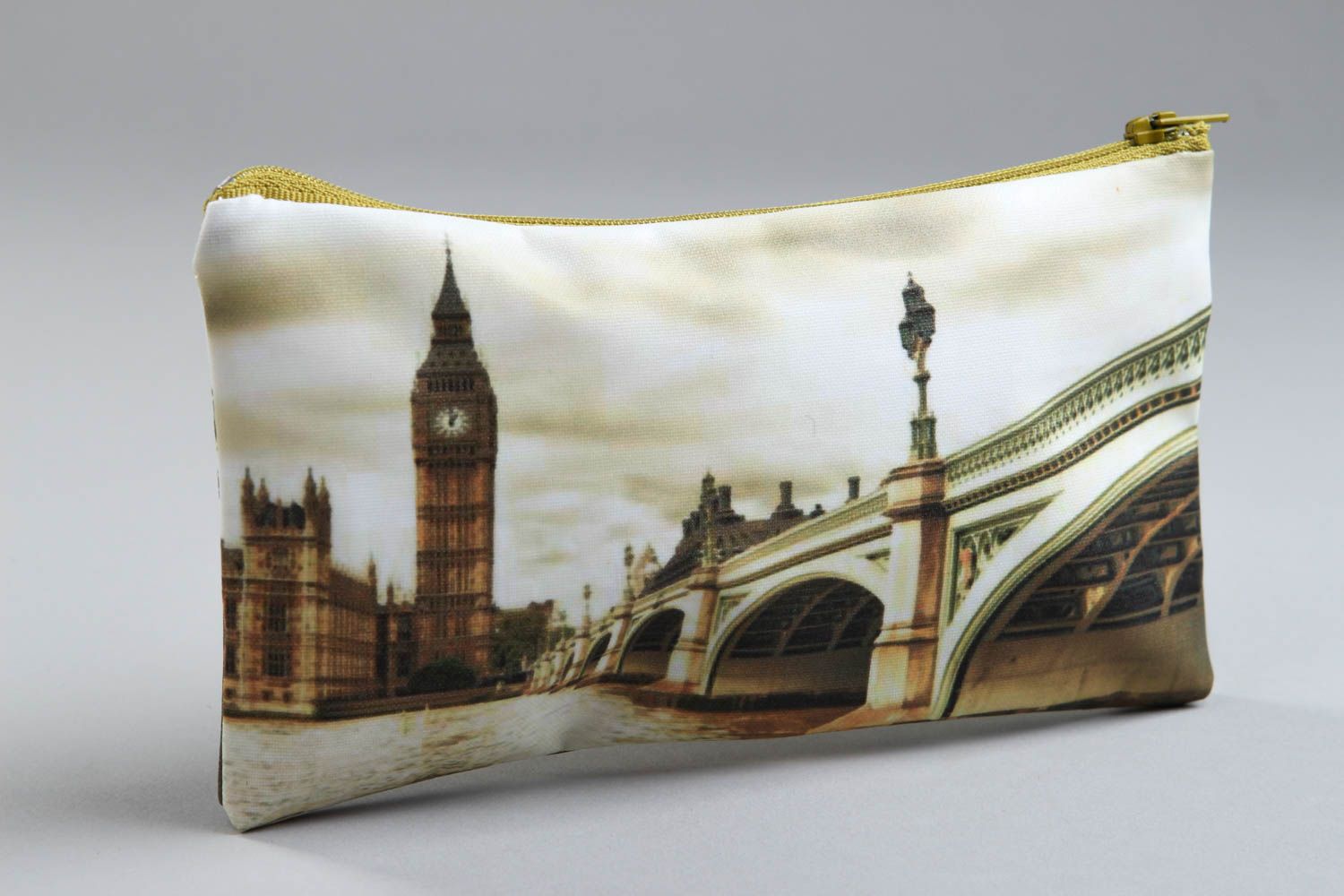 Cosmetic bag handmade cosmetic purse with print cosmetic supplies gift for women photo 1
