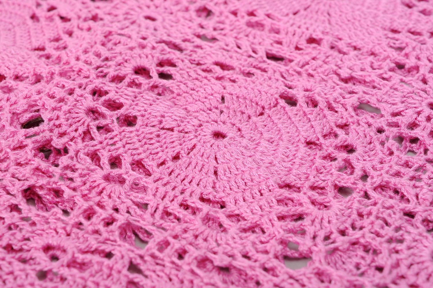 Robe rose tricotée au crochet photo 5