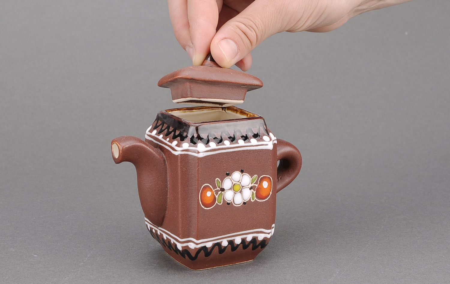 Ceramic painted teapot photo 5