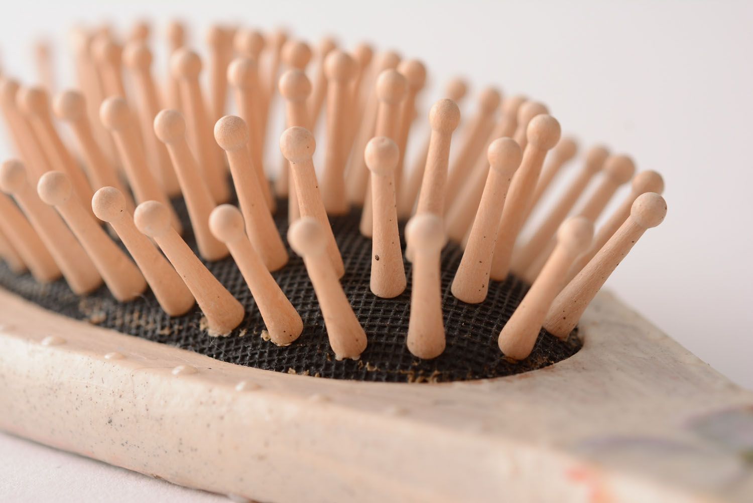 Decoupage wooden hair brush photo 3