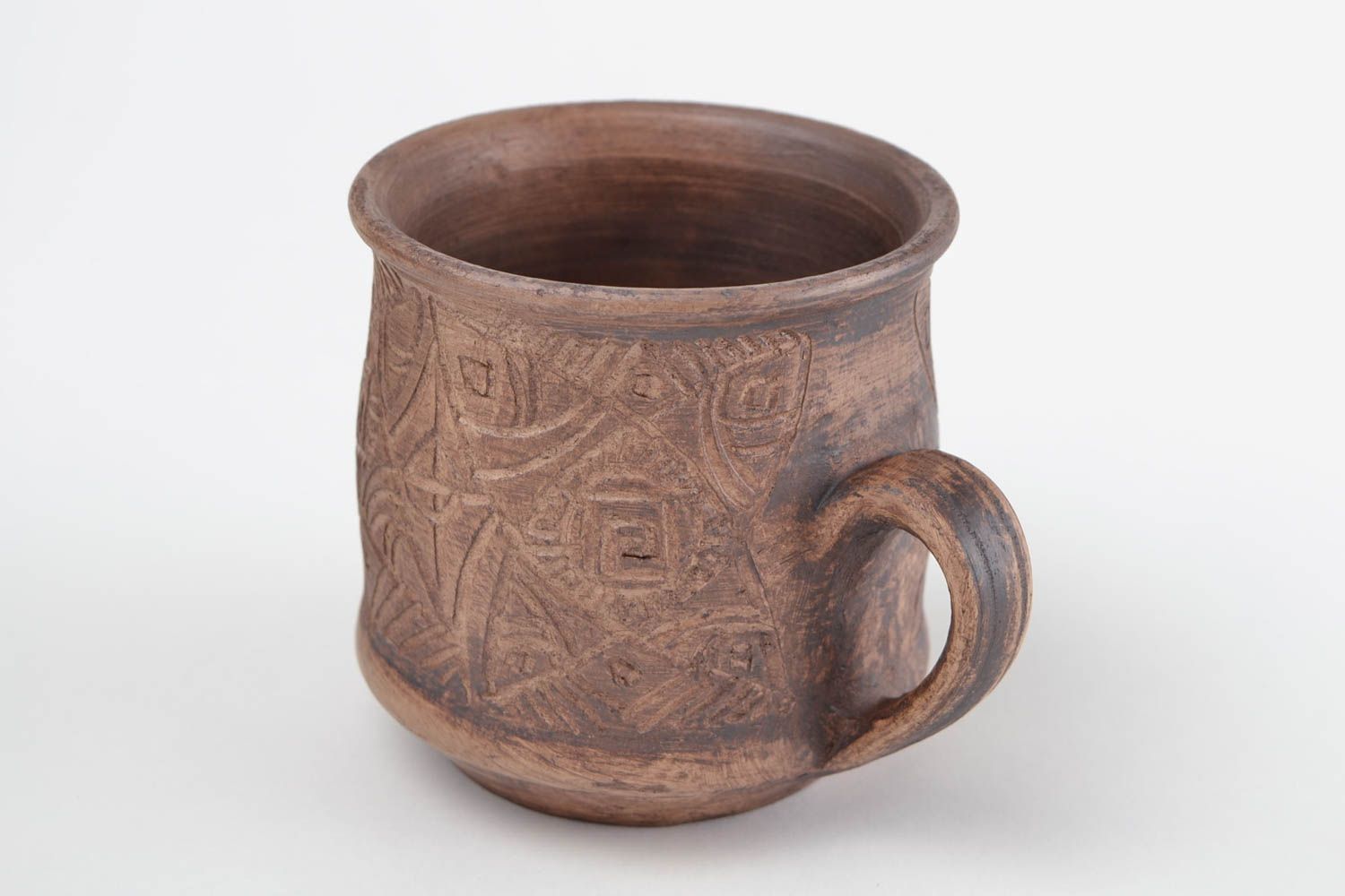 Чашка ручной работы авторская керамическая чашка глиняная посуда 250 мл для чая фото 4