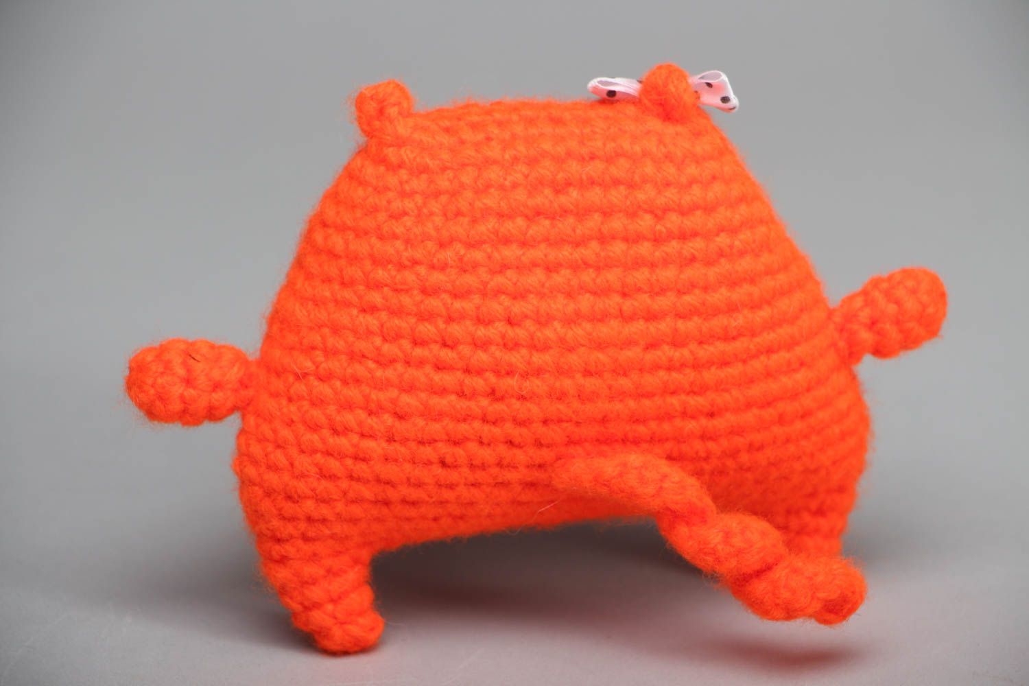 Soft crochet toy Red Cat photo 3