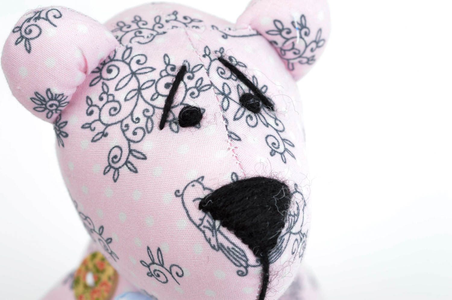 Unusual handmade fabric soft toy stuffed bear toy living room designs gift ideas photo 5