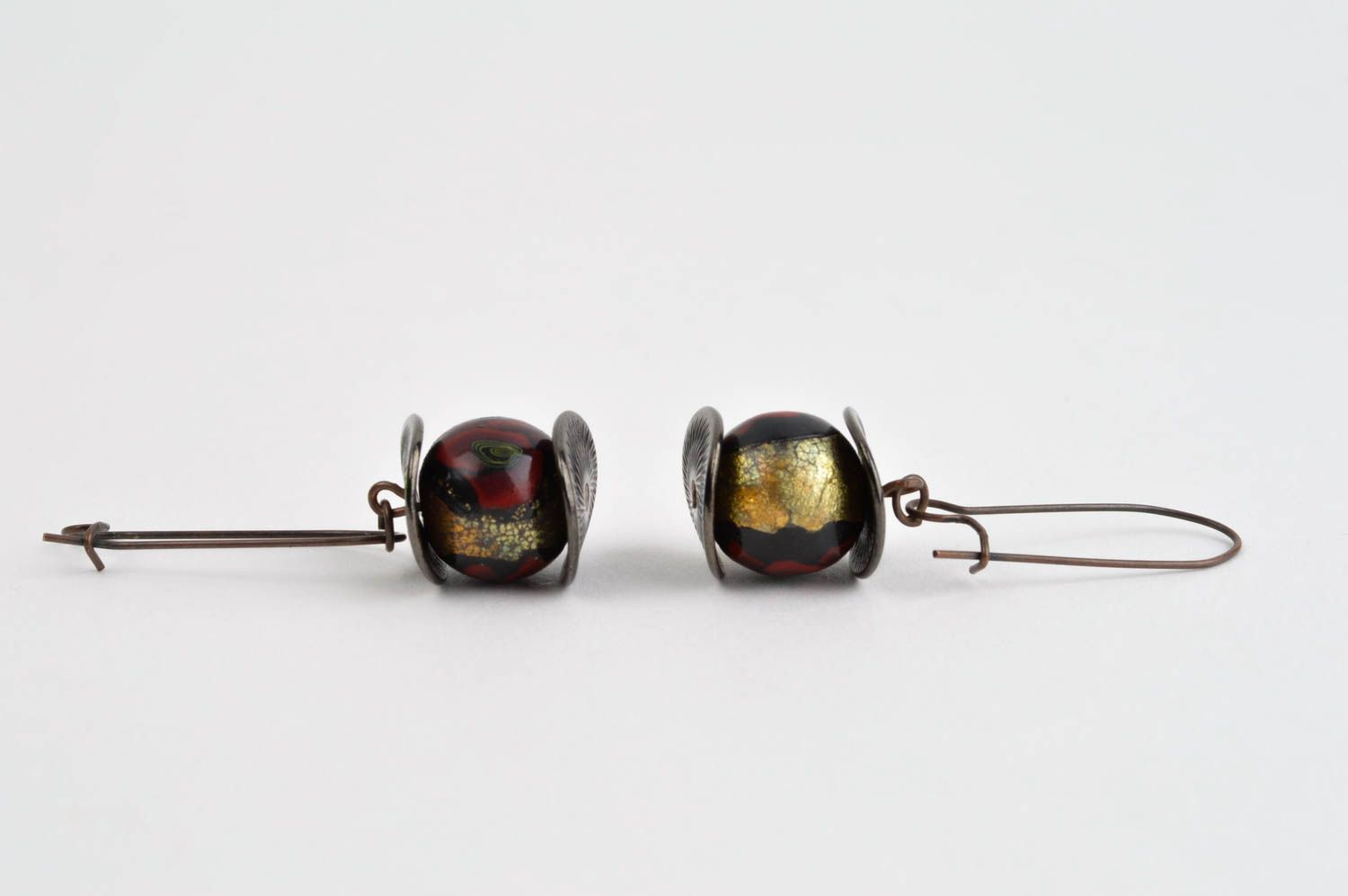 Handmade Ohrringe Modeschmuck Ohrringe Geschenk für Frauen Kugeln schön foto 2